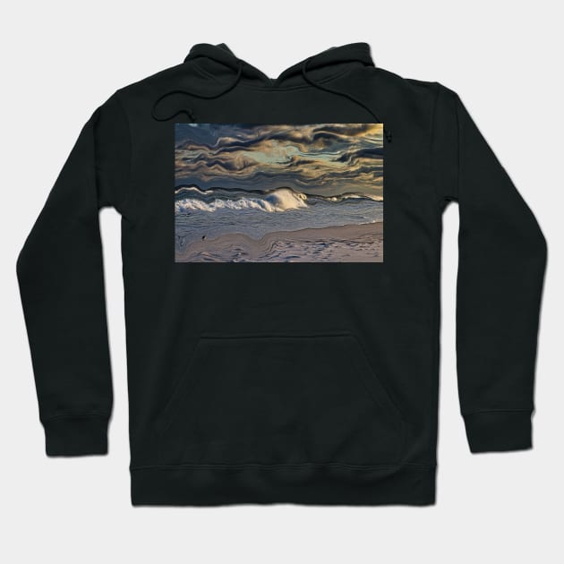 Stormy weather at the beach Hoodie by puravidavisions